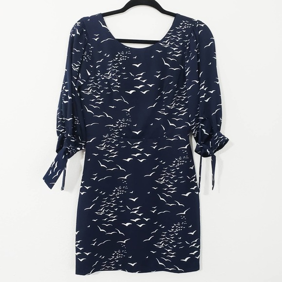 BCBGeneration Balloon Sleeve Bird Dress Size 4 - Picture 3 of 12